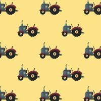 Tractor pattern. Children's illustration, pattern for wallpaper, textile. Transport pattern. vector