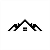 roof logo simple black home real estate icon design idea vector