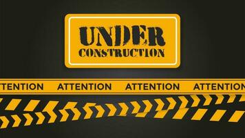 Vector of Under Construction Background. Perfect for warning content, attention content, etc.