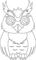 Black and White Clipart Owl vector