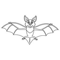 ilustración vectorial de murciélago. murciélago de dibujos animados vector