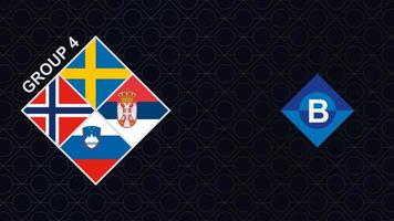 competición europea de fútbol 2022-23, participantes de la liga b, grupo 4. vector