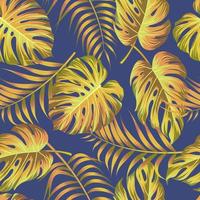 Floral seamless pattern with leaves. tropical background vector