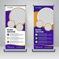 Corporate rollup or X banner design template vector