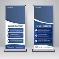 rollup corporativo o plantilla de diseño de banner x vector