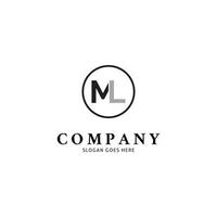 Initial Letter ML Icon Vector Logo Template Illustration Design