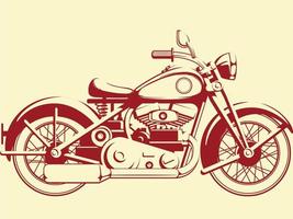 silueta vintage biker motocicleta vista de perfil viejo jinete vector