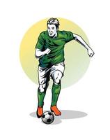 soccer player illustration vector