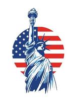 statue of liberty american symbol illustration vector