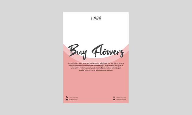 flower shop flyer design. flower sale store poster leaflet in pink color. flower seller shop flyer, dl flyer design