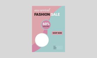 Fashion Sale flyer template design. Big sale flyer poster leaflet design. New arrival fashion sale flyer template, cover, a4 size, flyer, poster, print-ready vector