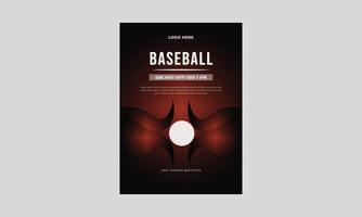 volante de la liga de béisbol, plantilla de afiche de béisbol, una ilustración de volante de fiesta de béisbol, vector eps 10. archivo eps contiene.