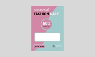 Fashion Sale flyer template design. Big sale flyer poster leaflet design. New arrival fashion sale flyer template, cover, a4 size, flyer, poster, print-ready vector