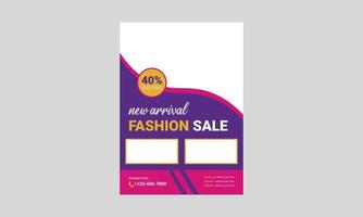 Fashion Sale flyer template design. Big sale flyer poster leaflet design. New arrival fashion sale flyer template, cover, a4 size, flyer, poster, print-ready vector