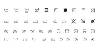 conjunto de iconos de lavandería para sitio web, negocios, presentación vector
