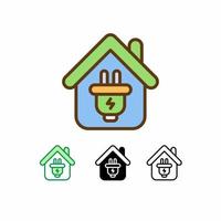 home energy vector icon isolated on white background. Electricity icon. filled line, outline, solid icon. Signs and symbols can be used for web, logo, mobile app, UI, UX