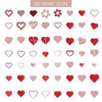 Heart, Love Icon Set vector