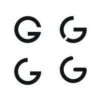 Letter G Icon Set vector