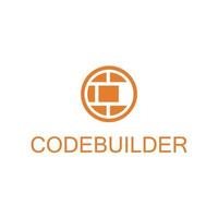 Abstract vector code builder logo.