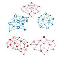 Medical and technology elements. Abstract molecules structure. vector