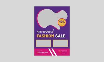 Fashion Sale flyer template design. Big sale flyer poster leaflet design. New arrival fashion sale flyer template, cover, a4 size, flyer, poster, print-ready vector