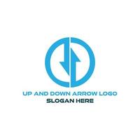 Up and Down arrow logo. vector