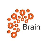 Brain icon silhouette design vector template.