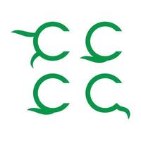 Abstract vector letter c logo.