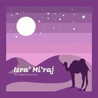 isra miraj la noche del viaje vector