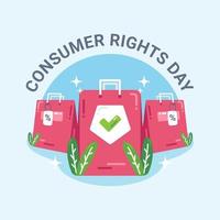 World consumer rights day illustration vector