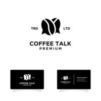 diseño de logotipo de charla de grano de café vector