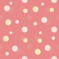 pastel circle and polka dot seamless background for fabric pattern vector