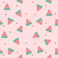 rainbow watermelon fabric seamless cute pattern in pink background vector