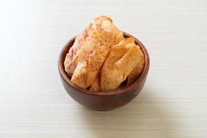 Taro Chips - fried or baked sliced taro photo