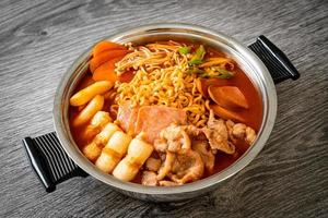 Budae Jjigae or Budaejjigae or Army stew or Army base stew photo