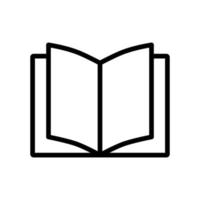 icono de libro abierto. estilo de icono de línea. adecuado para el icono de la literatura, la educación. diseño simple editable. vector de plantilla de diseño