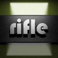 rifle word of iron on carbon photo