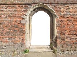 old door with empty blank gate photo