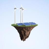 Wind power and solar energy photo