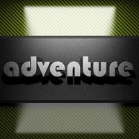 adventure word of iron on carbon photo