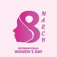 March 8th international women's day card design vector
