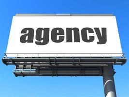 agency word on billboard photo