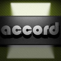 accord word of iron on carbon photo