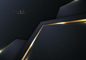 Luxury style template abstract 3D blue geometric shapes vector