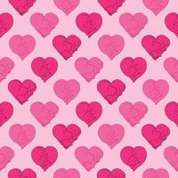 Heart shaped cats pattern vector