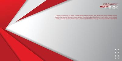 Indonesia Independence day with red and white geometric background design. indonesian text mean is longevity indonesia. good template for Indonesia Independence Day design. vector