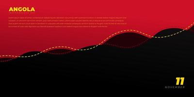 Red and black Abstract background. Angola Independence day background. vector