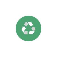Recycle, Recycling Icon Sign Symbol in Flat Style vector