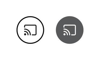 Cast, Screencast Icon Vector for Web or Mobile App