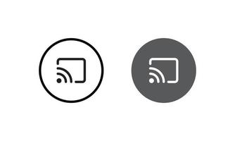Cast, Screencast Icon Vector for Web or Mobile App